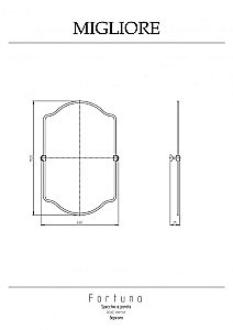 Зеркало Migliore Fortuna 28356 золото в ванную от интернет-магазине сантехники Sanbest