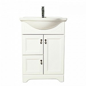 Тумба с раковиной Orange Классик F7-60TU3+Ra белая для ванной в интернет-магазине Sanbest