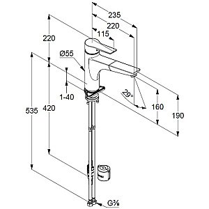 Смеситель для кухни Kludi Mix 329440575 хром купить в интернет-магазине сантехники Sanbest