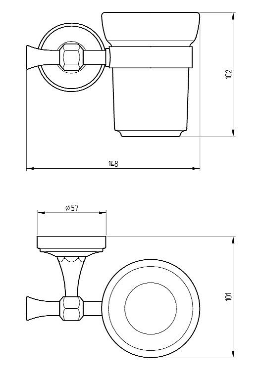 Стакан настенный Migliore FORTUNA 31067 бронза купить в интернет-магазине сантехники Sanbest