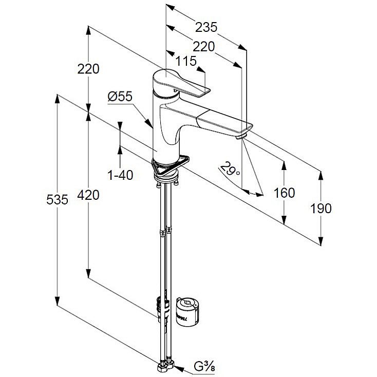 Смеситель для кухни Kludi Mix 329440575 хром купить в интернет-магазине сантехники Sanbest