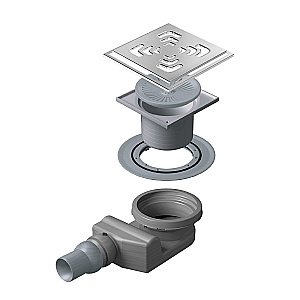 Душевой трап PESTAN Confluo Standard Square 4 Mask 15x15 с рамкой купить в интернет-магазине Sanbest