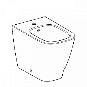 Биде напольное Geberit Smyle Square 500.841.00.1 белое купить в интернет-магазине Sanbest