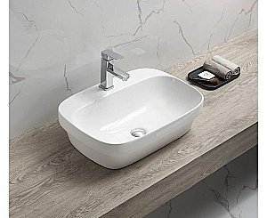 Раковина накладная CeramaLux N 60 78598 белая купить в интернет-магазине Sanbest