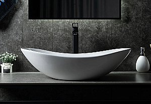 Раковина накладная Gid Lago 61 N9811 51175 белая купить в интернет-магазине Sanbest