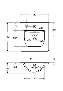 Тумба с раковиной BelBagno 40 UNO-MINI-400-2C-SO-СO+BB-8099-3-40 бежевая матовая для ванной в интернет-магазине Sanbest