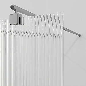 Душевое ограждение WasserKRAFT Vechte 60W44-FL 100 фиксатор серебристый/стекло рифленое купить в интернет-магазине Sanbest