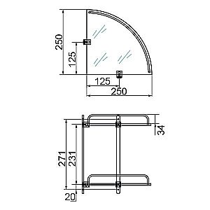 Полка Veragio Gifortes VR.GFT-9032.BR купить в интернет-магазине сантехники Sanbest
