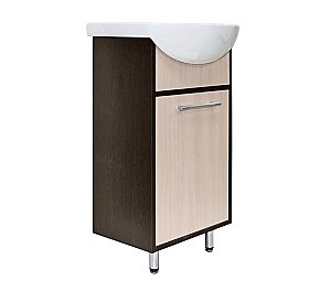 Тумба с раковиной MIXLINE АлАн 47 венге/светлое дерево для ванной в интернет-магазине Sanbest