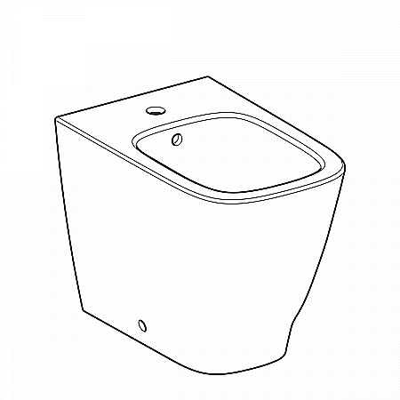 Биде напольное Geberit Smyle Square 500.841.00.1 белое купить в интернет-магазине Sanbest