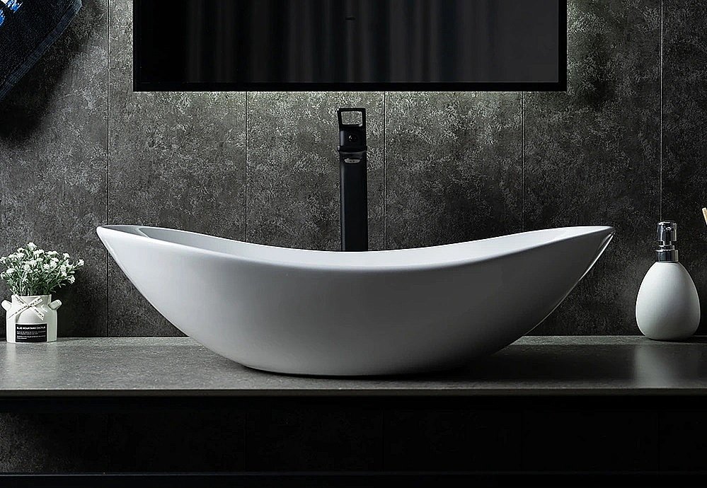 Раковина накладная Gid Lago 61 N9811 51175 белая купить в интернет-магазине Sanbest