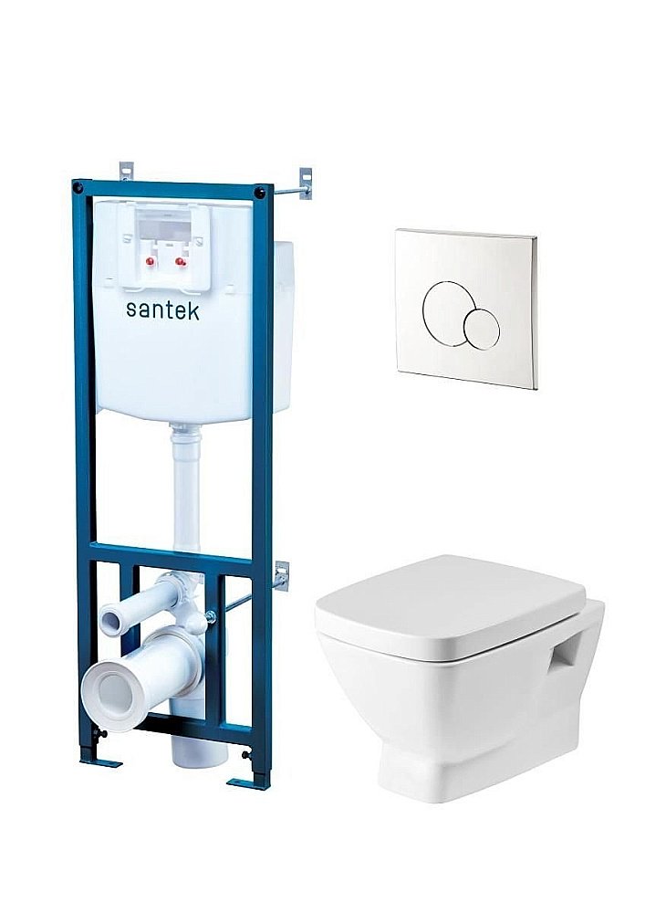 Унитаз подвесной Santek Нео 1WH501543 с инсталляцией, с крышкой микролифт купить в интернет-магазине Sanbest
