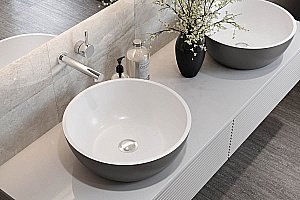 Раковина Holbi Moon 43 Nano Concrete 2.02.001.44.4 бетон купить в интернет-магазине Sanbest