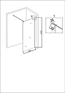 Душевое ограждение Niagara Nova NG-685-90BLACK 90х195 купить в интернет-магазине Sanbest