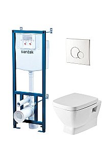 Унитаз подвесной Santek Нео 1WH501543 с инсталляцией, с крышкой микролифт купить в интернет-магазине Sanbest