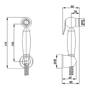 Гигиенический душ Veragio KIT 30816 хром купить в интернет-магазине сантехники Sanbest