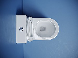 Унитаз напольный Ceramica Nova Metropol CN4001T белый, с крышкой микролифт, с бачком, безободковый, слив-торнадо купить в интернет-магазине Sanbest