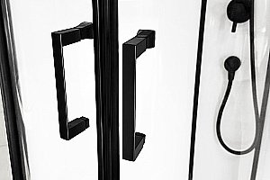 Душевая кабина Royal Bath FATO RB 100CK-T-BL 100 стекло прозрачное/профиль черный купить в интернет-магазине Sanbest