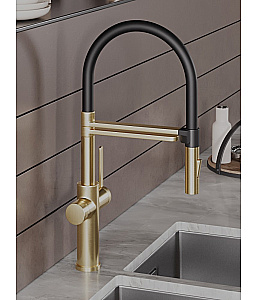 Смеситель для кухни  Agger Elegant A3252599 золото матовое купить в интернет-магазине сантехники Sanbest