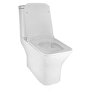 Унитаз напольный Azario Mari AZ-79143T белый, безободковый, с бачком, с крышкой микролифт, слив торнадо купить в интернет-магазине Sanbest