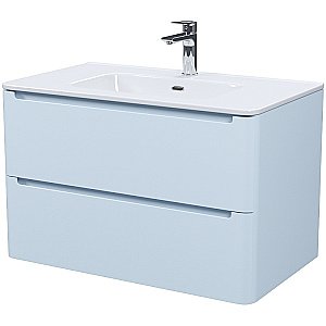 Тумба с раковиной Iddis Edifice 80 EDI80B0i95K голубая для ванной в интернет-магазине Sanbest
