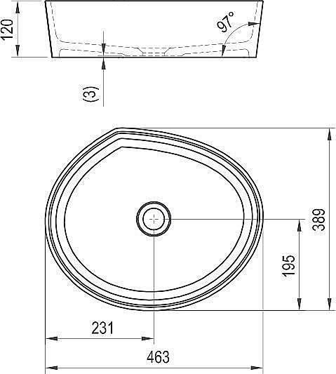 Раковина Ravak Moon 3 460 купить в интернет-магазине Sanbest