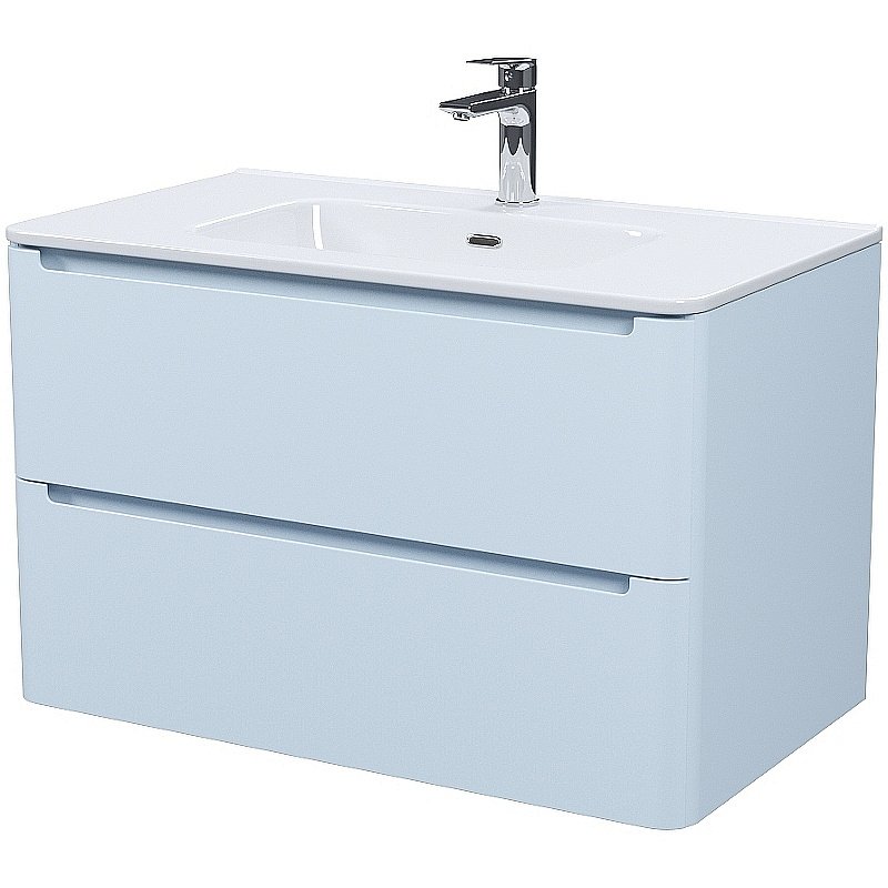 Тумба с раковиной Iddis Edifice 80 EDI80B0i95K голубая для ванной в интернет-магазине Sanbest