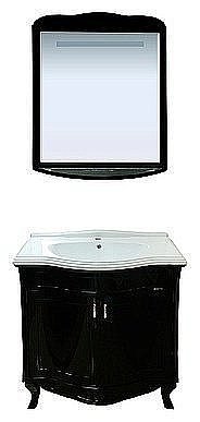 Зеркало Misty Дайна 85x104 чёрное в ванную от интернет-магазине сантехники Sanbest