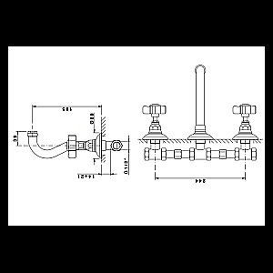 Смеситель для раковины Nicolazzi Dames Anglaises 1477CR18 хром купить в интернет-магазине сантехники Sanbest