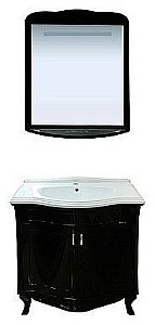 Зеркало Misty Дайна 85x104 чёрное в ванную от интернет-магазине сантехники Sanbest