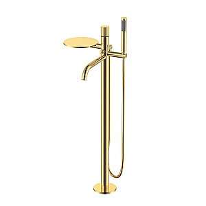 Смеситель для ванны Boheme Stick 129-GG.4 золото/ручка SPIRALE купить в интернет-магазине сантехники Sanbest