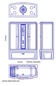 Душевой бокс Радомир Элис К2 160х85 стекло прозрачное/профиль черный купить в интернет-магазине Sanbest