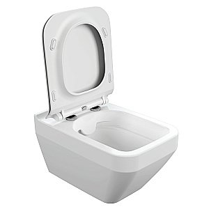 Унитаз подвесной Cersanit CREA SQUARE CO DPL EO SLIM c инсталляцией LINK PRO с крышкой микролифт, безободковый купить в интернет-магазине Sanbest