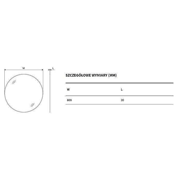 Зеркало Excellent Virro 80 черный в ванную от интернет-магазине сантехники Sanbest