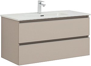 Тумба с раковиной Aquanet Вега 90 бежевая матовая для ванной в интернет-магазине Sanbest