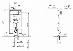 Унитаз подвесной Vitra Zentrum 9012B003-7206 купить в интернет-магазине Sanbest