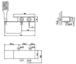 Смеситель для душа с переключателем RAV-Slezak MURRAY MU080.5/1 купить в интернет-магазине сантехники Sanbest