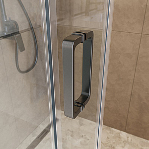 Душевой уголок BelBagno SOFT_CLOSE-2-AH-1 160х80 стекло прозрачное/профиль оружейная сталь купить в интернет-магазине Sanbest