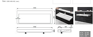 Раковина-моноблок Armadi Art Flat 859-120 белая купить в интернет-магазине Sanbest