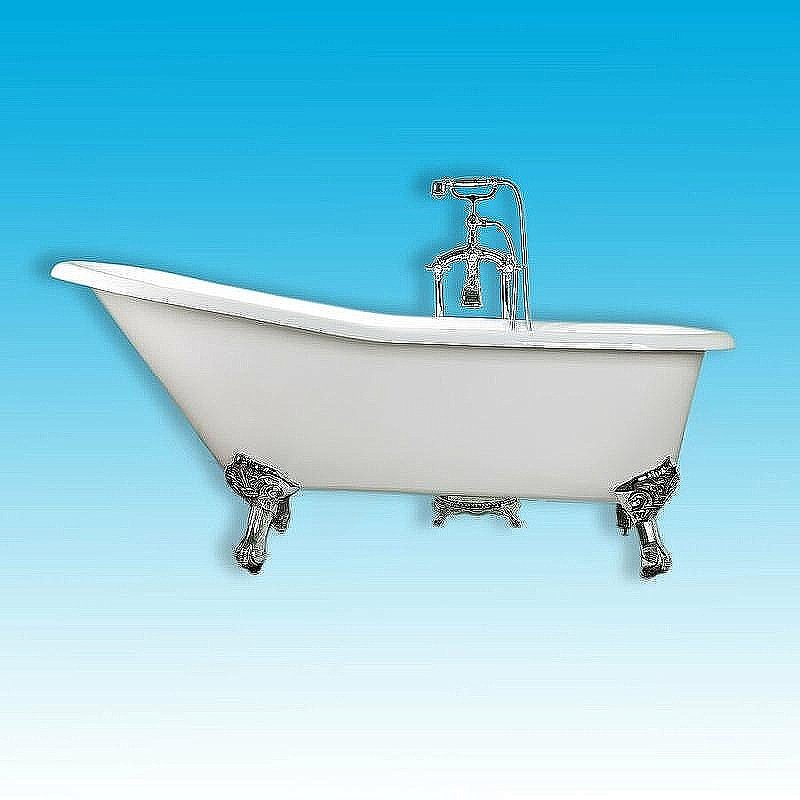 Ванна чугунная Elegansa Schale 170х75 Н0000012A белая/ножки хром купить в интернет-магазине Sanbest