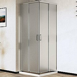 Душевой уголок Vincea City VSS-5CT800MT 80x80 стекло текстурное/профиль хром купить в интернет-магазине Sanbest