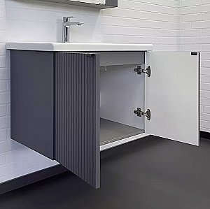 Тумба с раковиной Comforty Лима-70П 70 00-00015478 антрацит для ванной в интернет-магазине Sanbest