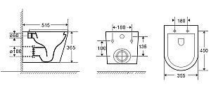 Унитаз подвесной WeltWasser MARBERG 507 + SALZBACH 043 MT-BL + MAR 507 SE GL-WT черный матовый, безободковый, с крышкой микролифт, слив торнадо, с инсталляцией и белой глянцевой кнопкой купить в интернет-магазине Sanbest