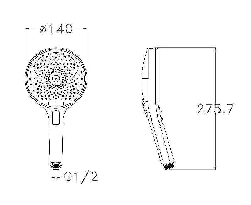 Душевая лейка Rav-Slezak PS0019 хром купить в интернет-магазине сантехники Sanbest