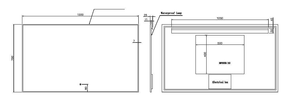 Зеркало Boheme 120 543-120-MG матовое золото в ванную от интернет-магазине сантехники Sanbest