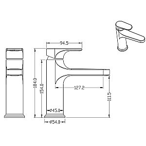 Смеситель для раковины Boheme Spectre 451-MW белый матовый купить в интернет-магазине сантехники Sanbest