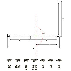 Душевой уголок Veconi Rovigo RV034B-12080-01-C7 120х80 стекло прозрачное/профиль черный матовый купить в интернет-магазине Sanbest