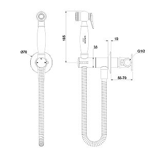 Гигиенический душ Savoy SV63 GOLD золото купить в интернет-магазине сантехники Sanbest