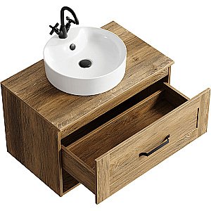 Тумба с раковиной Aqwella Craft 80 CRF0108 дуб балтийский для ванной в интернет-магазине Sanbest