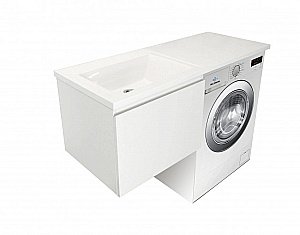 Тумба с раковиной Эстет Dallas Luxe 120 подвесная 1 ящик/любой цвет тумбы и раковины под заказ для ванной в интернет-магазине Sanbest